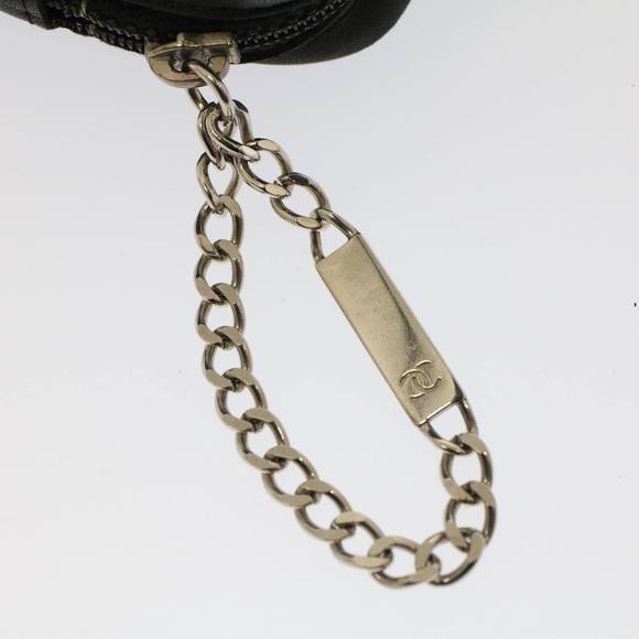 CHANEL Cambon Line COCO Mark Accessory Case Leather Black CC Auth bs7667 - Picture 8 of 16